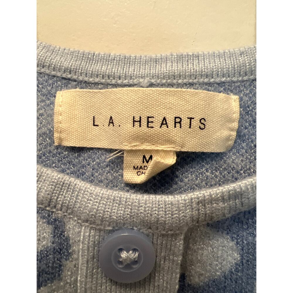 LA Hearts Women’s Sleeveless Marble Button Sweater‎ Cropped Tank Top Size M Blue - Picture 3 of 4